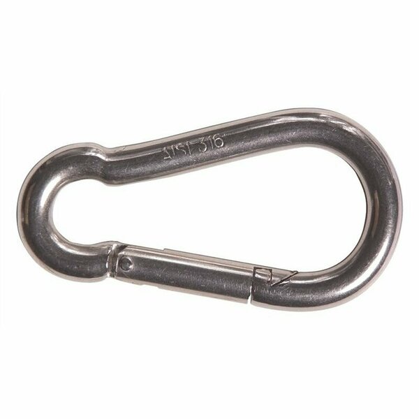 Ben-Mor Cables Ben-Mor Carbine Snap Hook, 3/8 in, Stainless Steel 73848